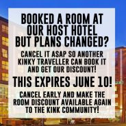 CHANGED PLANS?  CANCEL YOUR ROOM ASAP!